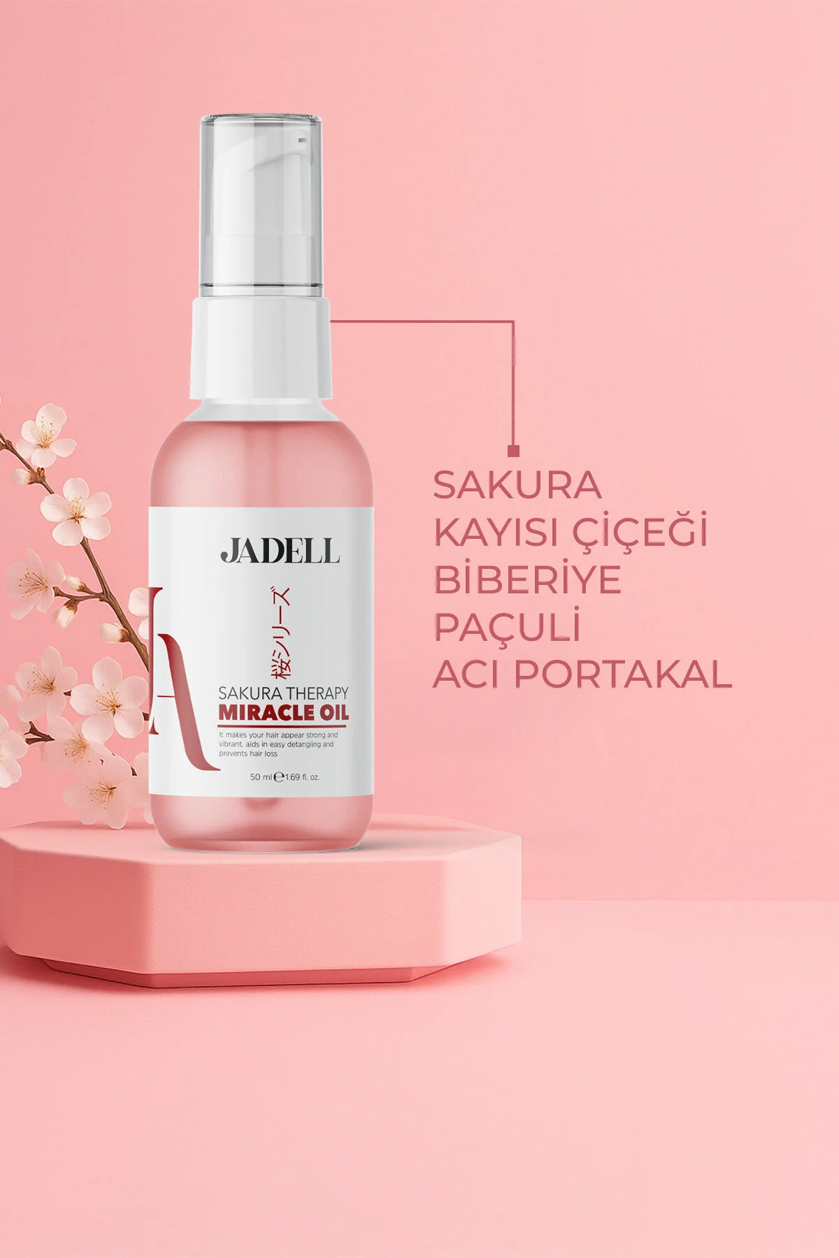 Jadell Sakura Therapy Miracle Oil 50 ml | Onarıcı Çok Amaçlı Bakım Yağı - Görsel 2