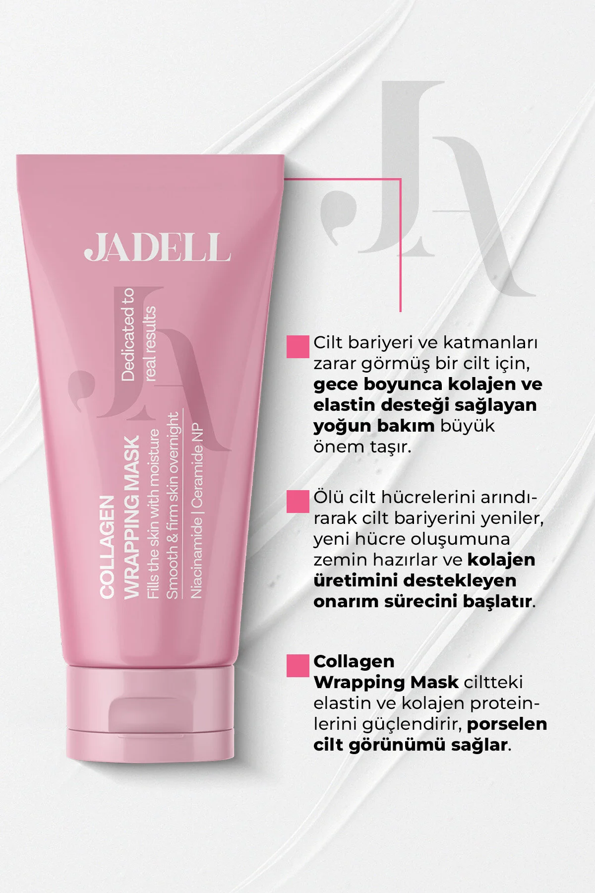 Jadell Soyulabilen Kolajen Yüz Maskesi | Gözenek Sıkılaştırıcı ve Aydınlatıcı - Görsel 4