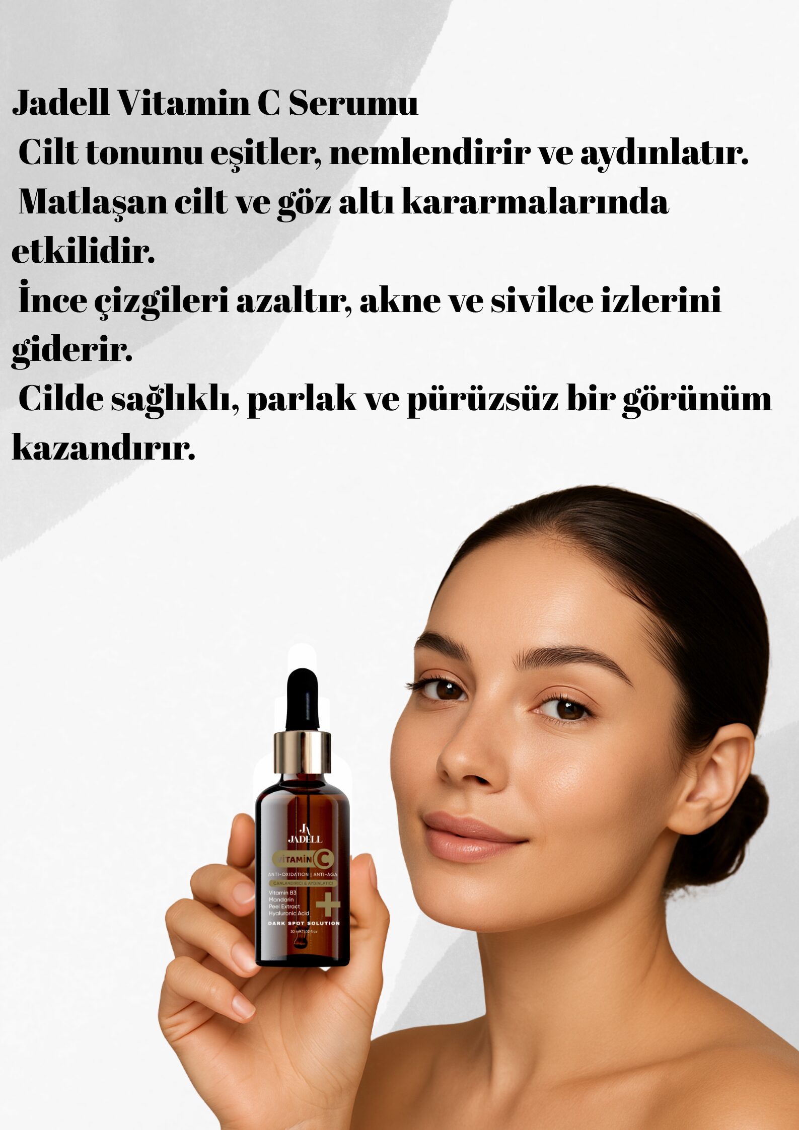Jadell Vitamin C Serumu 30 ml | Leke Açıcı Parlaklık ve Ton Eşitleme - Görsel 9