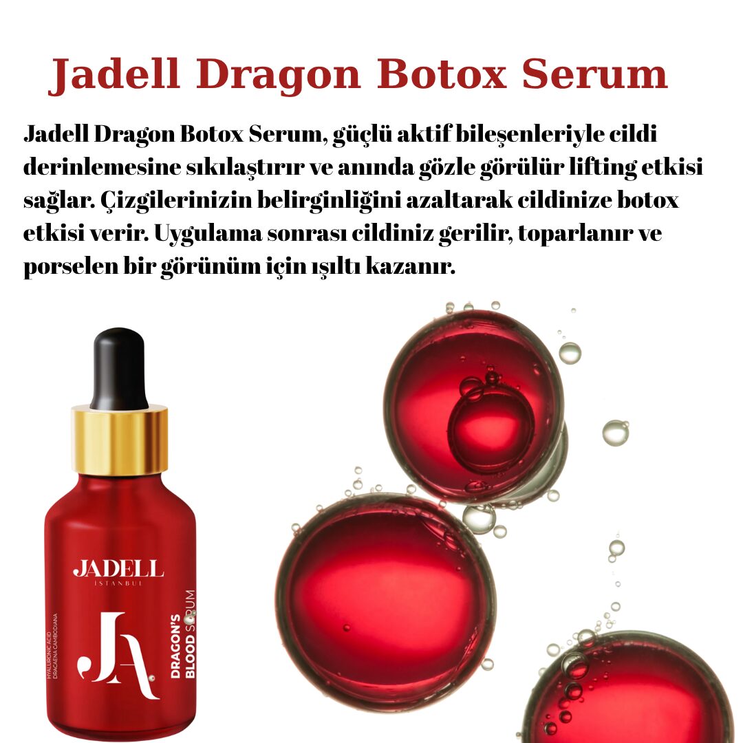 Jadell Dragon Botox Yüz Serumu 30 ml | Kırışıklık ve Sarkma Karşıtı Anlık Lifting - Görsel 12