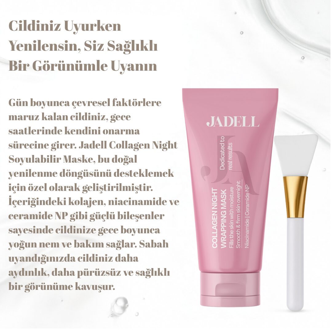 Jadell Soyulabilen Kolajen Yüz Maskesi | Gözenek Sıkılaştırıcı ve Aydınlatıcı - Görsel 7