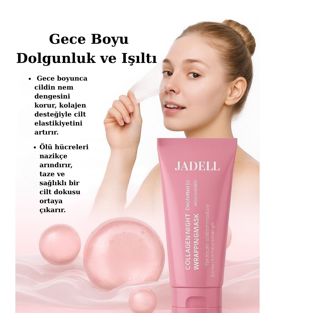 Jadell Soyulabilen Kolajen Yüz Maskesi | Gözenek Sıkılaştırıcı ve Aydınlatıcı - Görsel 6
