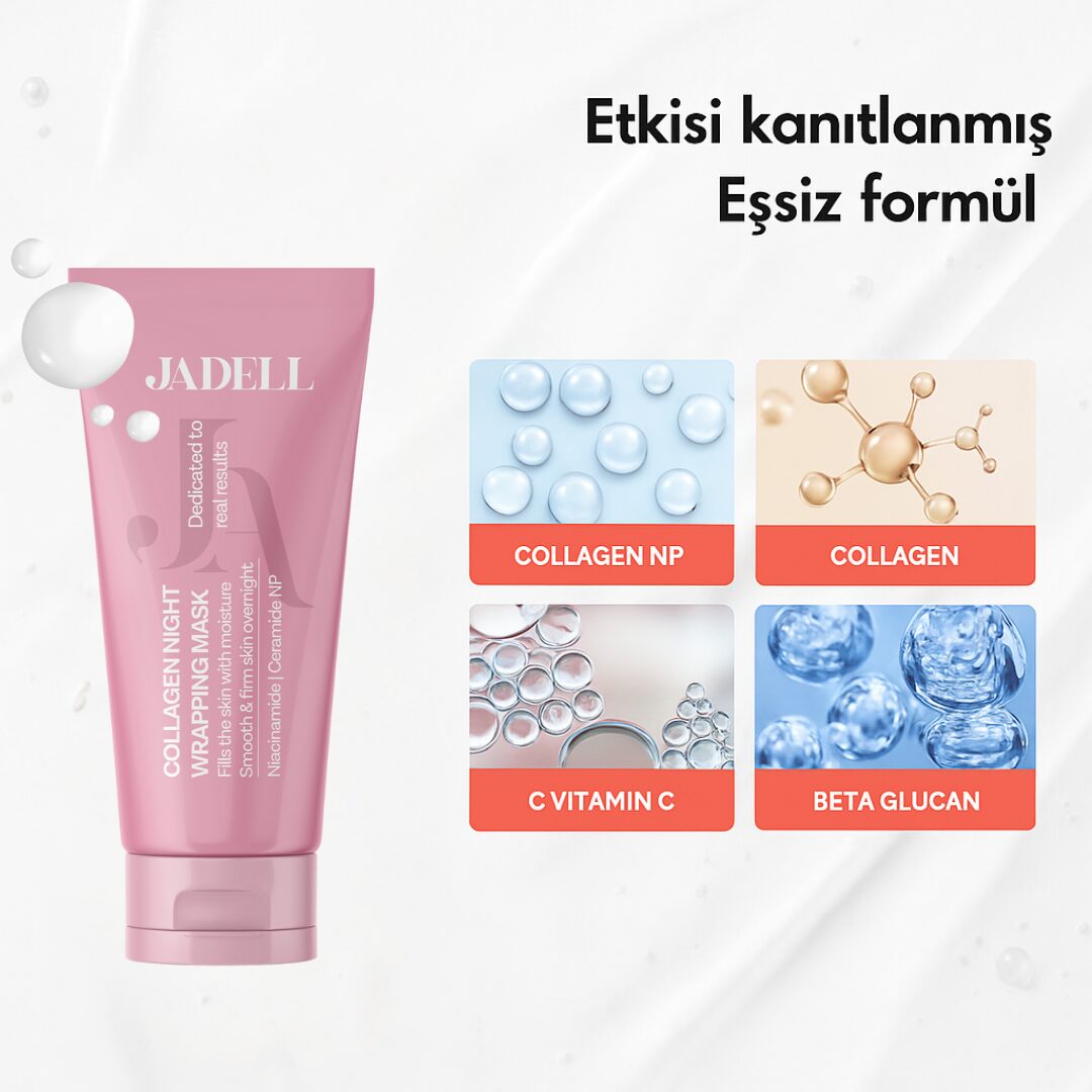 Jadell Soyulabilen Kolajen Yüz Maskesi | Gözenek Sıkılaştırıcı ve Aydınlatıcı - Görsel 11